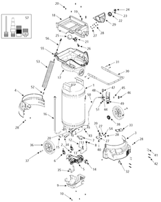Air-Compressor Parts Diagram and Parts List for WL6700  Campbell Hausfeld Compressor
